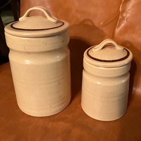 Treasure Craft Yellow Butterfly Ceramic Canister Set MCM 1970's - Picture 4 of 8